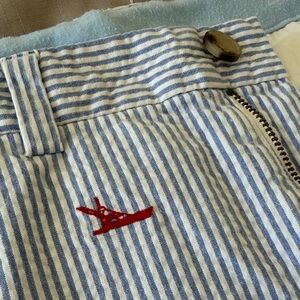 Vineyard Vines Light Blue and White Striped Shorts
